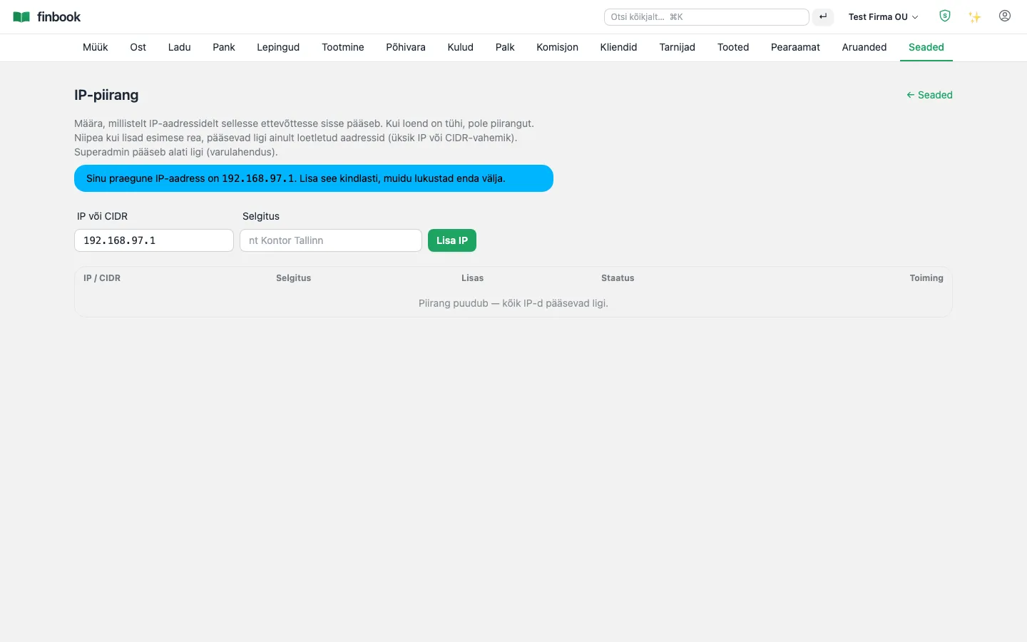 IP-lubade nimekiri ettevõtte kaupa